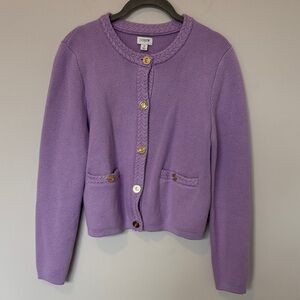 J. Crew Purple Cardigan Sweater
